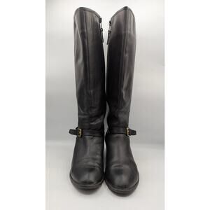 Vtg Lauren by Ralph Lauren Marion Tall Black Boots Womens Sz 10 -